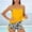 Yellow, variant on Summersalt swimsuits for women Floral Print Tankini Swimsuit Two Piece High Waisted Bikini Top With Bottom Bathing For Summer Beach Swimsuits for Women 3 Piece Womens Romper Swimsuit Cover plus Size
