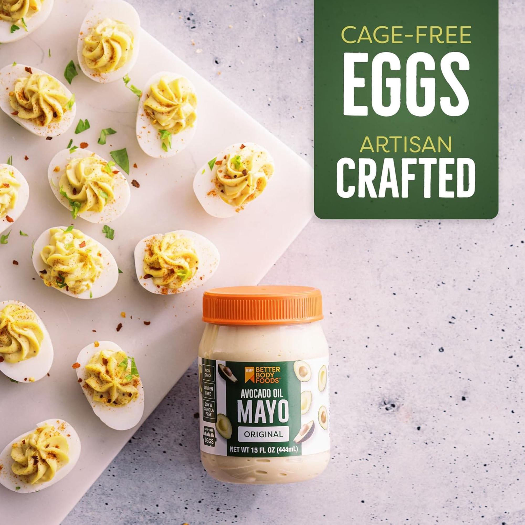 (6 pack) BetterBody Foods Avocado Oil Mayonnaise, 15oz