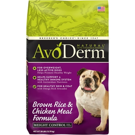 Breeder's Choice AvoDerm Natural Brown Rice and Chicken Meal Weight Control 28 lbs