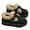 Black, variant on GJSYRH Girls Boots -on Slippers with PU Leather, Rubber Soles, Fluffy Lining, Outdoor Indoor House Winter Shoes Yellow 3-4 Years