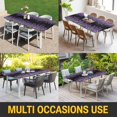 thumbnail image 5 of Purple Lavender Table Cloths for 5 Foot Rectangle Tables, Spring Watercolor Wildflowers Plant Black Patio Waterproof Elastic Fitted Tablecloths, Washable Rectangular Table Cover for Camping, 5 of 8