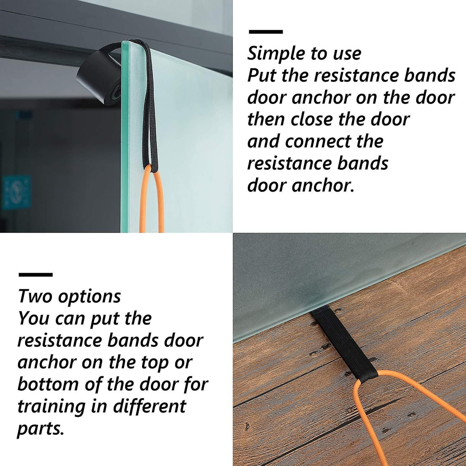 4 Pcs Door Anchors Resistance Bands Cable Door Anchor Foam Exercise Training Belt Over Gift Walmart
