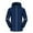 #406-Navy, variant on Men's Fleece Lined Hooded Windbreaker with Reflective Strips & Zipper Pockets Water-Resistant Outdoor Casual Jacket