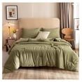 thumbnail image 2 of TiaGOC California King Comforter Set Olive Green, 3pcs (1 Boho Olive Cal King Comforter & 2 Pillowcases), All Season Bedding Blanket Quilts Gifts, 2 of 8