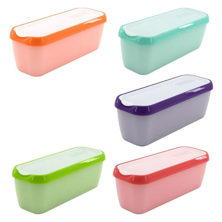 Ice Cream Storage Tub Rectangular Reusable Ice Cream Box Container