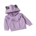 thumbnail image 3 of Baby Girls 2Pcs Fall Long Sleeve Ruffle Hoodie and Pants Outfits, 3 of 9