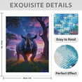 thumbnail image 3 of Diamond Art Kit for Adults, Rhino Magical Sunset Landscape Diamond Painting for Adults Beginners, DIY Diamond Art Painting Kits, 5D Diamond Painting Crafts for Home Decor 12x16 Frameless, 3 of 7