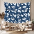 thumbnail image 2 of Blue Leaves Tapestry for Bedroom Wall Hanging Tapestry, Farmhouse Pastoral Spring Leaf Branch Ceiling Backdrop Tapestries Poster Blanket Wall Decor for Teens Room Living Room Dorm 59" x 90", 2 of 8