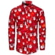 thumbnail image 1 of Camisas con botones para hombre con estampado 3D blusas de manga larga a la moda blusas para fiestas navideñas ropa de calle para parejas de Año Nuevo, 1 of 6