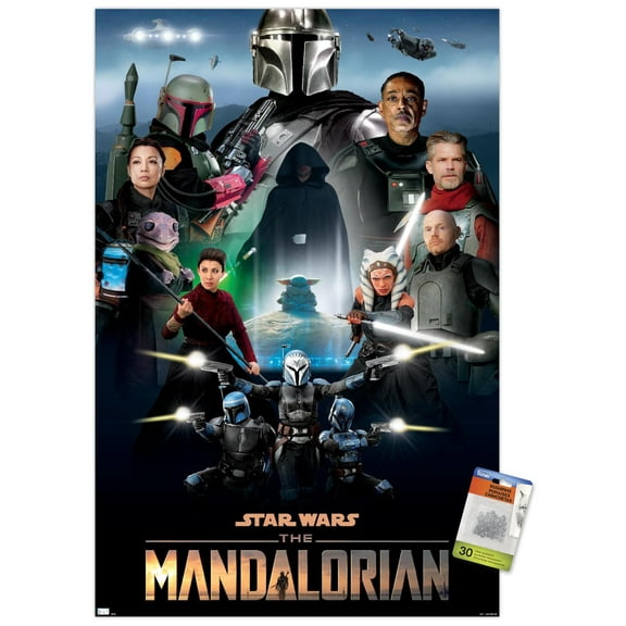 Star Wars: The Mandalorian Season 2 - Key Art by Andrew Switzer Wall Poster with Pushpins, 22.375" x 34"