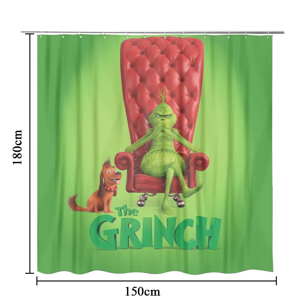 The Grinch Shower Curtain,Grinch Christmas Shower Curtain