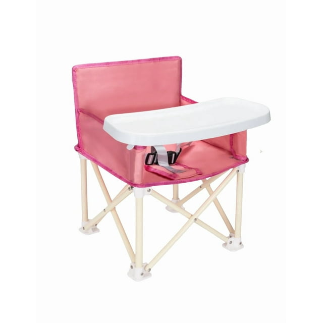 Periquera Xtellar color rosa Para Bebe Portatil Plegable Silla Comer Ajustable