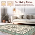 thumbnail image 2 of ODIKA 6' x 9' Machine Washable Non-Slip Area Rug, Middle Eastern Medallion High Traffic Rug, Beige, 320369, 2 of 7