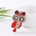 thumbnail image 5 of Queilt 1 Ornaments Beautiful Owl Rhinestone Key Chain Crystal Purse Keychain Bag Key（pink）, 5 of 5