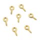 thumbnail image 1 of Brass Peg Bails Screw Eye Peg Bails Real 18K Gold Plated 8x4x1mm Hole: 2mm Pin: 1.2mm, 1 of 2