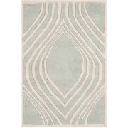 SAFAVIEH Chatham Shaelyn Geometric Swirls Wool Area Rug, Grey/Ivory, 6' x 9'