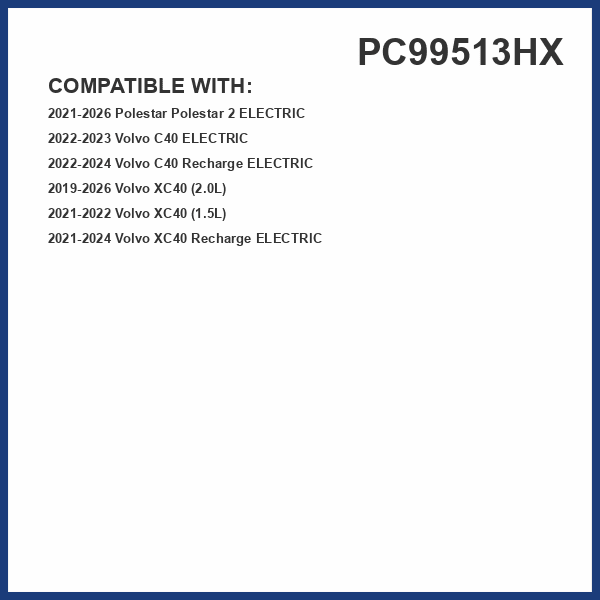 PUREFLOW PC99513HX HEPA Cabin Air Filter | Fits 2019-2026 Volvo XC40 2.0L; 2021-2025 Polestar Polestar 2; 2021-2024 XC40 Recharge; 2022-2024 C40 Recharge; 2025-2026 EX40, EC40