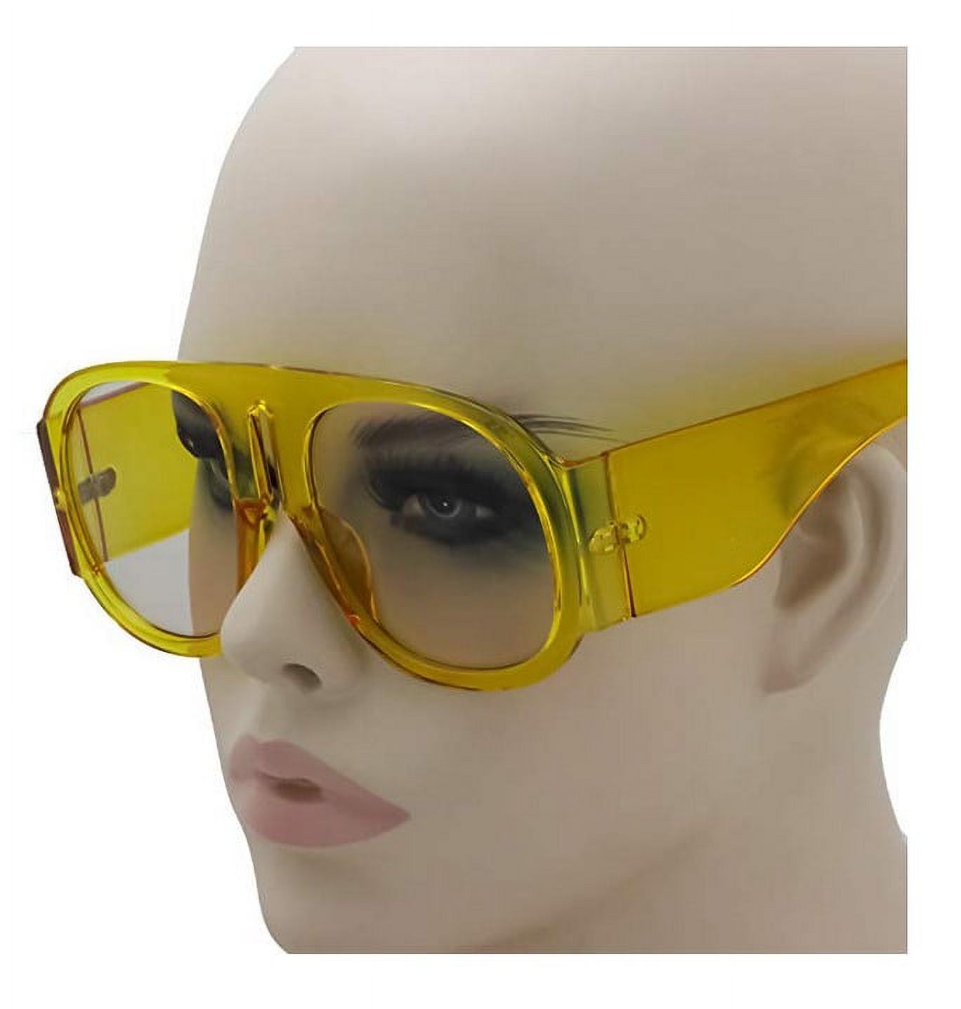 Oversize Goggle Frame Sunglasses Gradient Lens Vintage Women Fashion Shades - image 4 of 4