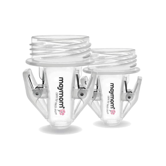 Maymom Breastmilk Storage Bag Adapters Compatible with Avent, Spectra S1, S2 Pumps with Wide Mouth Flange; Clear BPA Free Material; Boiling Water Safe; Do Not Use Microwave or Steamer B