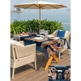 thumbnail image 4 of Outdoor Tablecloth with Umbrella Hole and Zipper, Summer Funny Rectangle Table Cloth 60x102 Inch Waterproof Tablecloth, Modern Driving Dog Print Picnic Table Cover for Patio Camping, 4 of 7