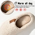 thumbnail image 3 of CHICVOMEY Women Men Fuzzy Slippers Memory Foam Warm Lined Indoor Closed Toes Fall Winter House Slippers, 3 of 8