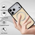 thumbnail image 5 of for iPhone 17 Magnetic PU Leather Case, Compatible with MagSafe, Classic Wireless Charging Shock Absorbing Ultra Slim Grip Friendly Drop Protective Back Cover, Beige, 5 of 8