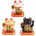 thumbnail image 1 of Solar Powered Automatic Waving Cat Fortune Cat Lucky Cat Home Office Car De, 1 of 5