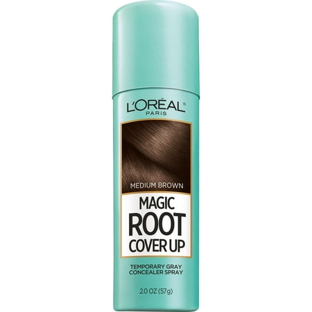 L'Oreal Paris Magic Root Cover Up Gray Concealer Spray, Medium Brown, 2