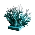 thumbnail image 4 of Centro de mesa con decoración de coral, pieza de , decoración rústica para el hogar, artesanía de resina para fotografía, mueble de TV, regalo de azul, 4 of 5