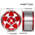 thumbnail image 2 of 4pcs 1.0inch Metal Beadlock Wheel Hub Wheel Rim for 1/18 1/24 RC Crawler Car TRX4M Upgrade Parts Accessories, 2 of 5