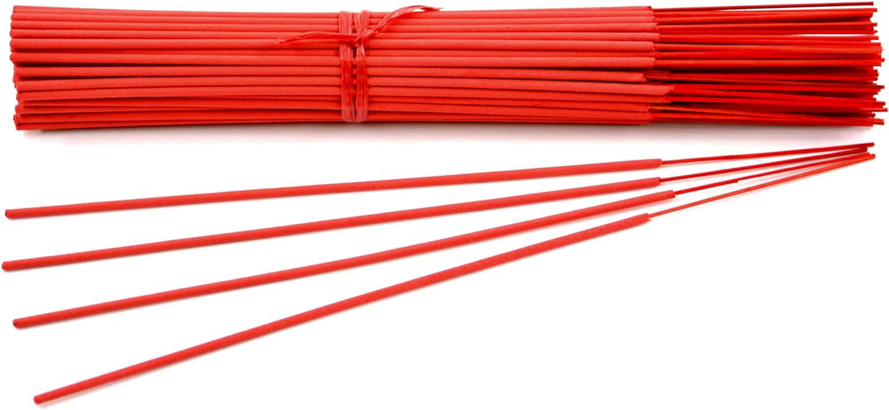 10000 Unscented (Red) Incense Sticks 11" Bulk Wholesale - 100% Natural Joss and Bamboo Punk Blanks - Great for DIY Aromatherapy Incense Making.