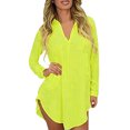 thumbnail image 2 of Camisa de primavera para mujer, blusa suelta de manga larga Eccomum Amarillo XL, 2 of 6