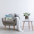 thumbnail image 3 of Stupell Industries Beach Umbrellas on Shoreline Square Decorative Printed Throw Pillow, 18 x 18, 3 of 6