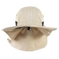 thumbnail image 3 of Falari Outdoor Sun Hat, Wide Brim with Neck Flap, Safari Hiking Gardening Fishing Hat - Khaki, 3 of 7