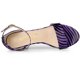 thumbnail image 4 of Sandalias Correa Del Tobillo Estampado De Serpiente Tacones Gruesos Para Mujer Allegra K Púrpura 40, 4 of 6