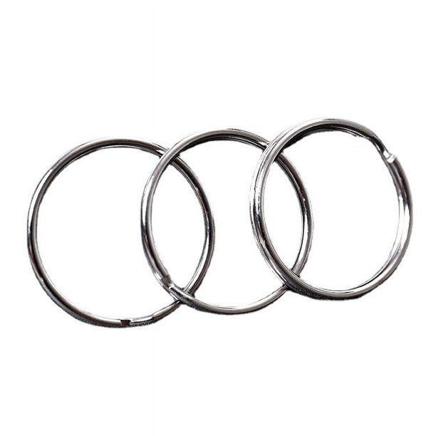 Llaveros, Anillo de Llavero Dividido Plano Redondo de Acero Inoxidable 304 para Organización de Llaves de Coche Accesorio de Bricolaje - A Granel 50 Piezas