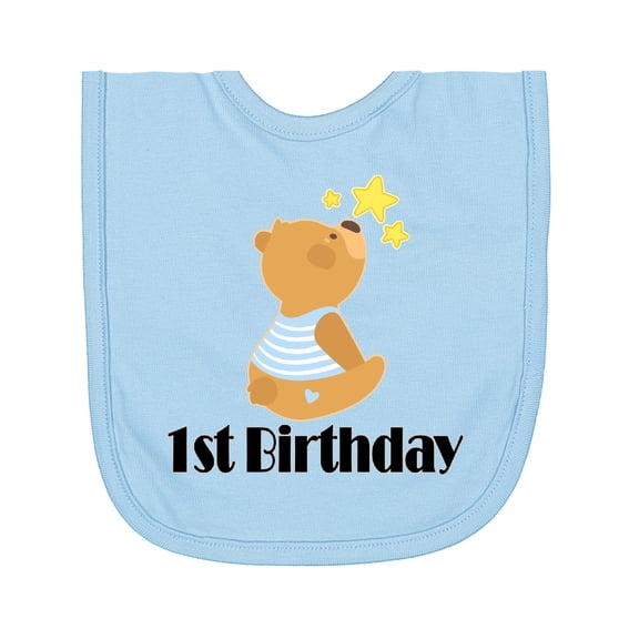 Inktastic 1st Birthday 1 Year Old Boy Bear Newborn Bib