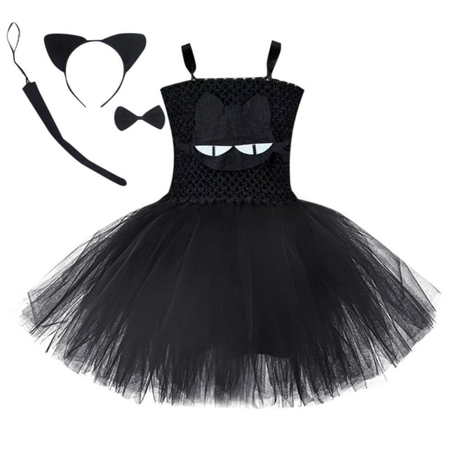 VBARHMQRT Kids Toddler Baby Girls Dress Carnival Tulle Princess Pageant Dress with Accessory Set 4Pcs