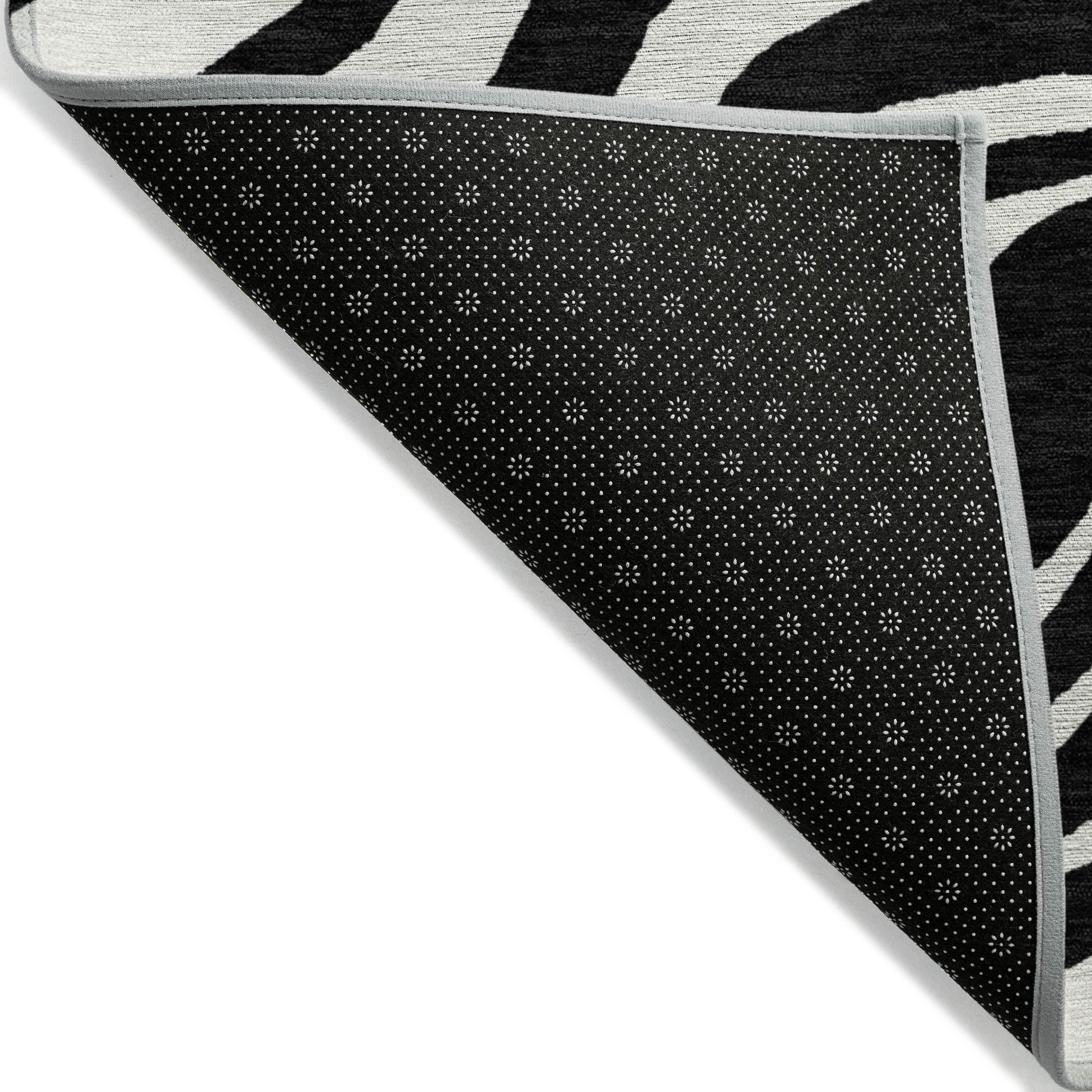 Addison Rugs Chantille Indoor/Outdoor Transitional Geometric, Abstract Black Washable Round Rug, 8' x 8'