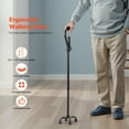 thumbnail image 2 of VEVOR Quad Walking Cane 10-Level Height Adjustable Walking Stick 4-Pronged Stable Base, 2 of 9