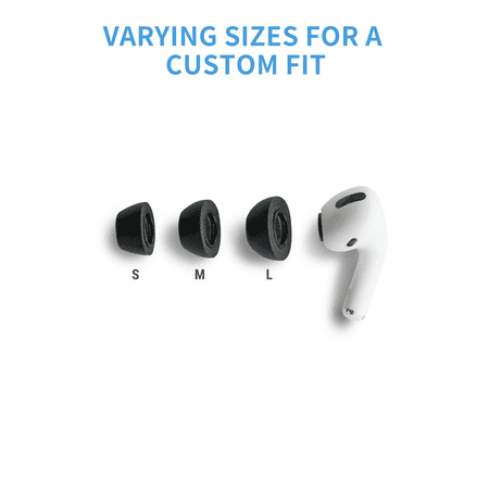 Comply - Foam Tips Compatible with AirPods Pro (Large, 3pr) - Black