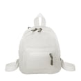 thumbnail image 2 of Soft Plush Mini Backpack, Lightweight Small Casual Daypack with Zipper Compartments, Fashion Compact Shoulder Bag for Shopping Walking Short Trips, 2 of 4