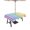 Multicolor, Rainbow, Spectrum, Pastel, variant on Outdoor Tablecloths with Umbrella Hole & Zipper, Thin Red Striped Round Tablecloth 54 Inch, Farmhouse Modern Red Stripes Waterproof Table Cloth, Patio/Pool/Picnic Table Covers