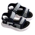 thumbnail image 4 of Little Child Boy Sandals Size 12 Round Toe Slip-On Boy Shoes Fashion Comfortable Beach Sandals with Soft Soles In Summer(Grey,5.5-6 Years), 4 of 4