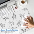 thumbnail image 4 of Long Mouse Pads for Desk,Black and White Unicorn Desk Mats on Top Of Desks, Desk Mouse Pad Extra Large with 3mm Non-Slip Base and Stitched Edge for Gaming,Office,Work,Home 31.5"x15.7", 4 of 6