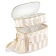 thumbnail image 4 of Fit + Fresh Sidekick Insulated Cooler Bag, 15 Can Dual Compartment, Pina Colada - Neutral Stripe, 4 of 10