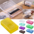thumbnail image 3 of Plastic Pencil Box,Large Capacity Pencil Case,Plastic Pencil Box with Snap-Tight Lid,Colored Pencil Case,for Pens, Pencils,Stylish Office Supplies Storage Organizer Box,8x4.8x2.3 inch(Red), 3 of 4