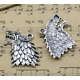 thumbnail image 3 of U8MO 2/10/30pc Retro Crafts Jewelry Making Wolf's Head Alloy Charms Pendant 36x26mm-30pcs, 3 of 4