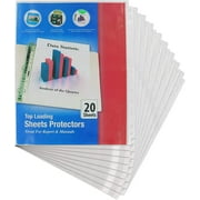 Top Loading Sheet Protectors Holds 8.5" x 11" Paper Fits in Standard Three Ring Binder Documents can be Inserted from The Top Hole Punching is not Necessary - 20 Per Pack (Pack of 2) - by Emraw
