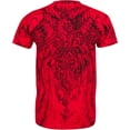 thumbnail image 2 of Sakkas Fleur De Lis Cross Metallic Silver Embossed Cotton Mens Fashion T-shirt - Red - 2XL, 2 of 2